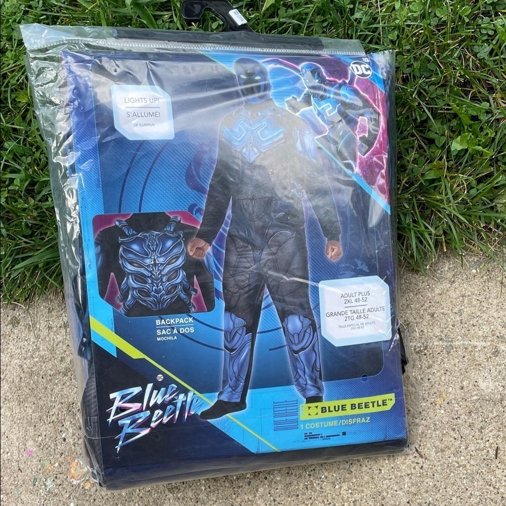 DC Blue Beetle Light-Up Costume Mens 2xl new tags